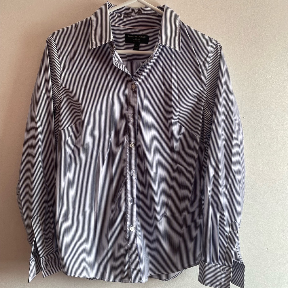Banana Republic Pinstripe Blouse